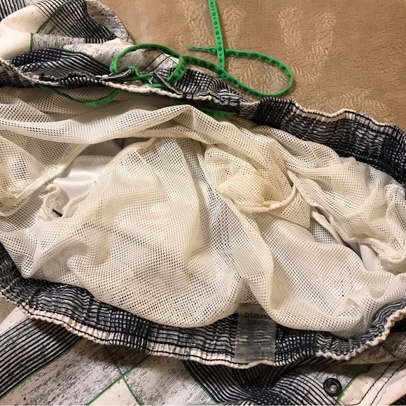 Denver Hayes white gray green plaid lined men’s swim trunks Size 3XL - Picture 6 of 6